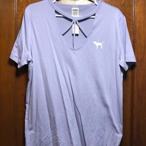 NWT PINK light purple flowy tee